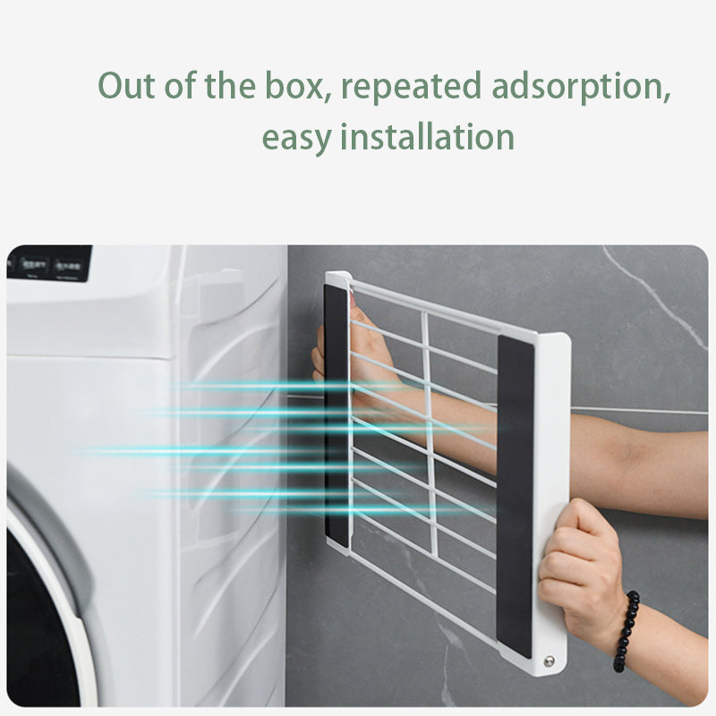 Space Saving Magnetic Folding Dirty Clothes Holder Carbon Steel Storage Rack Space Saving Magnetic Folding Dirty Clothes Holder Carbon Steel Storage Rack